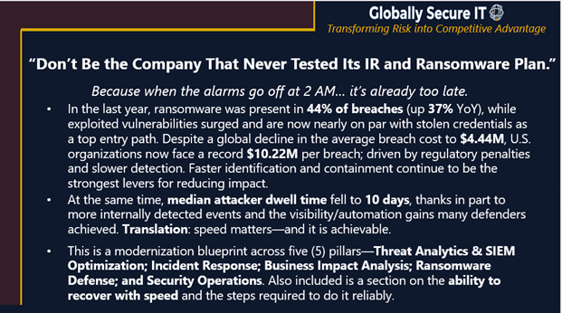 Dont be the company that never tested their IR Plan